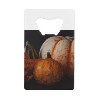 Fall Gourds and Pumpkin Credit Card Bottle Opener