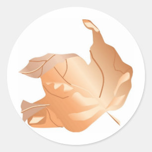 Fall Gradient Maple Leaf Classic Round Sticker