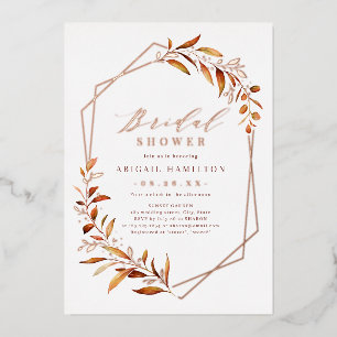 Fall Greenery Geometric Rustic Bridal Shower