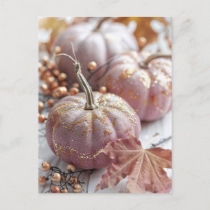 fall greeting card elegant pumpkins
