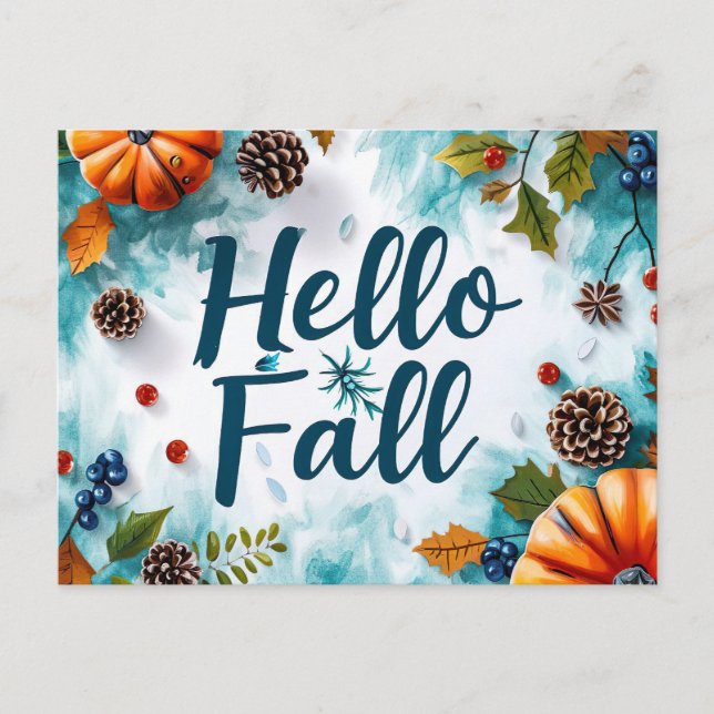 Fall Greeting Postcard (Front)