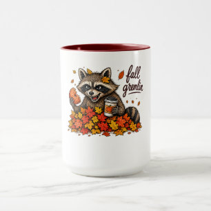 Fall Gremlin Raccoon Thanksgiving Design Mug