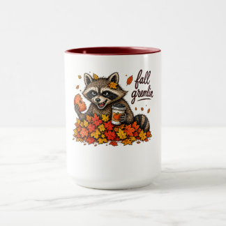Fall Gremlin Raccoon Thanksgiving Design Mug