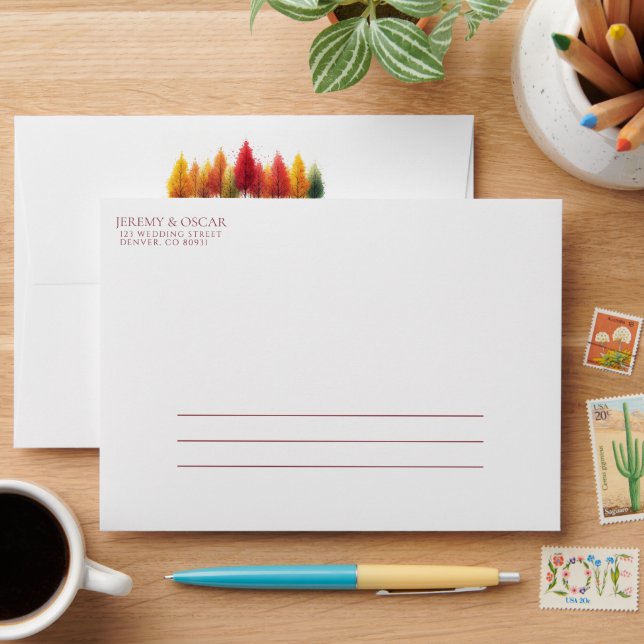 Fall Grooms Envelope (Desk)