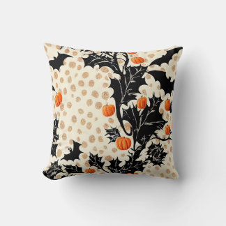 Fall Halloween Decor by kedoki Throw Pillow