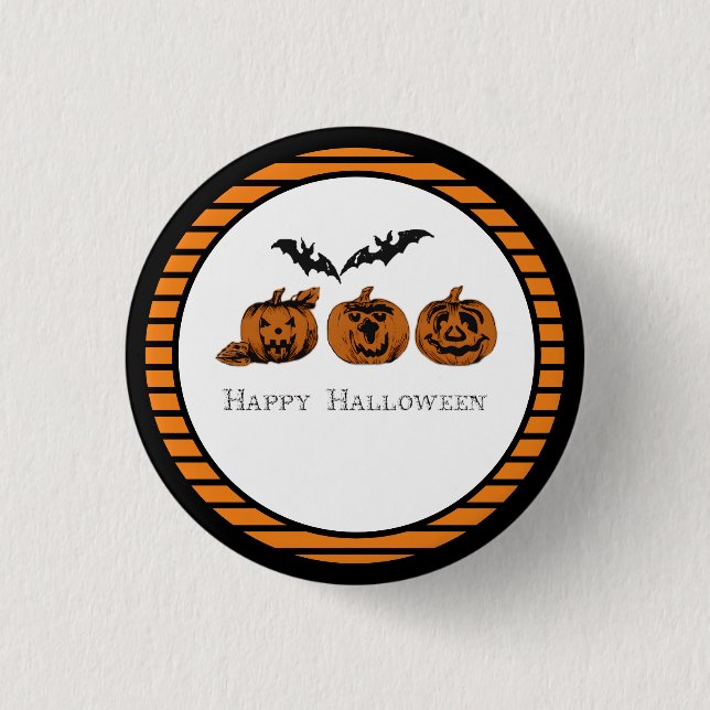 Fall/Halloween/pumpkin 1 Inch Round Button (Front)