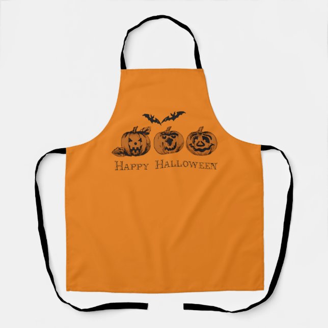 Fall/Halloween/pumpkin  Apron (Front)