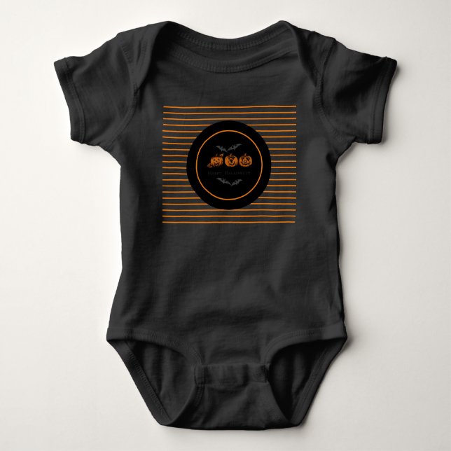 Fall/Halloween/pumpkin  Baby Bodysuit (Front)