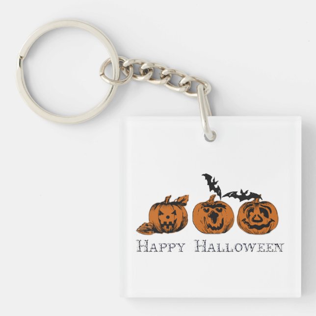 Fall/Halloween/pumpkin  Keychain (Front)