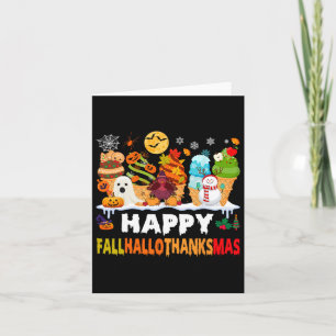 Fall Halloween Thanksgiving Christmas Happy Hallot Card