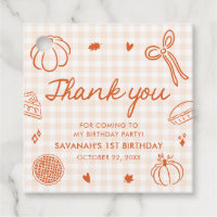 Fall Hand Drawn A Little Cutie Pie 1st Birthday
