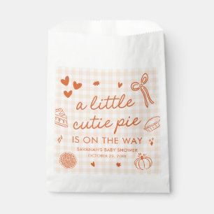 Fall Hand Drawn A Little Cutie Pie Baby Shower Favour Bag