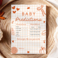 Fall Hand Drawn Baby Prediction Baby Shower Game