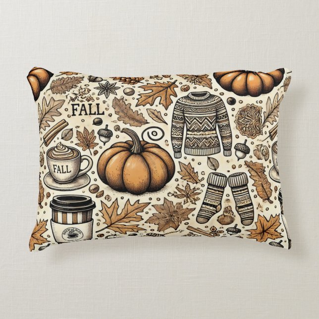Fall Harvest Accent Pillow (Front)