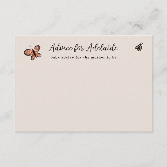 Fall Harvest Baby Shower Advice Enclosure Card (Front)