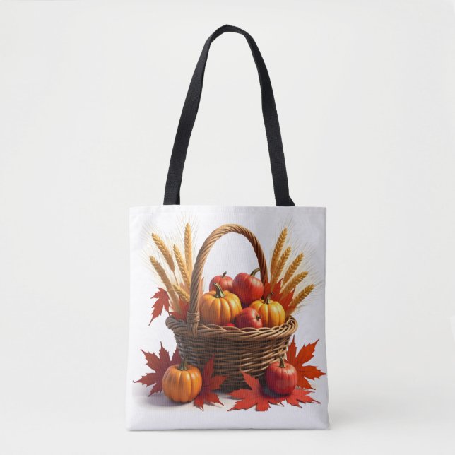 Fall Harvest Basket 1 Tote Bag (Front)