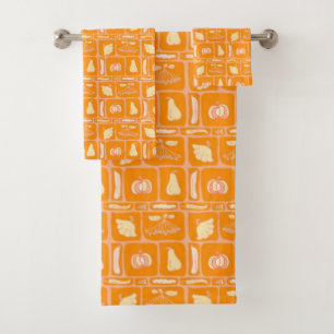Fall harvest bath towel set