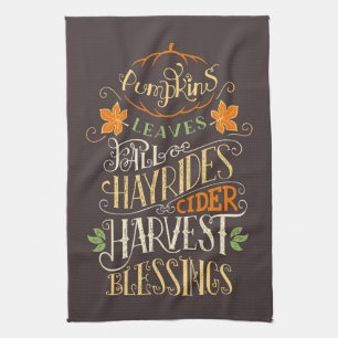 Fall & Harvest Blessings Kitchen Towel