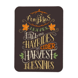 Fall & Harvest Blessings Magnet