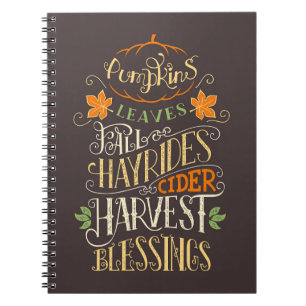 Fall & Harvest Blessings Notebook