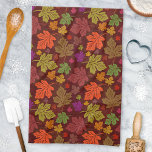 Fall Harvest Colourful Maple Leaves Kitchen Towel<br><div class="desc">This autumn hand towel has a beautiful pattern of vibrant maple leaves.</div>