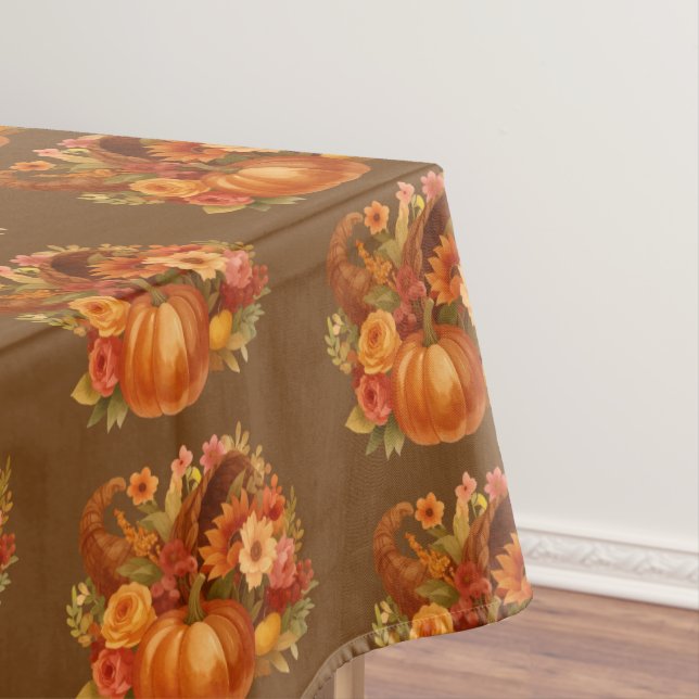 Fall Harvest Cornucopia  Tablecloth (In Situ)