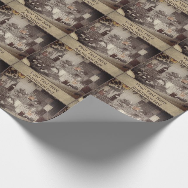 Fall Harvest Country Fair Display Personalized Wrapping Paper (Corner)