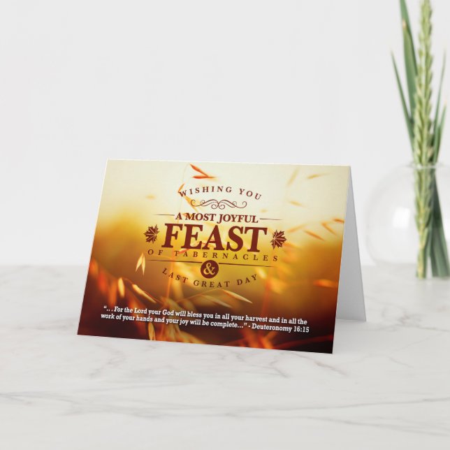 Fall Harvest Feast Greetings Card (Front)