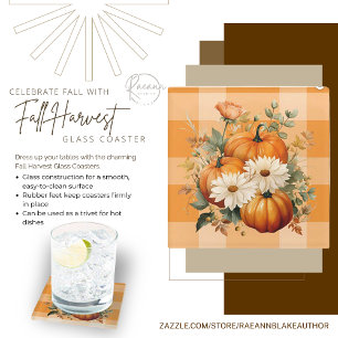 Fall Harvest Glass Coaster