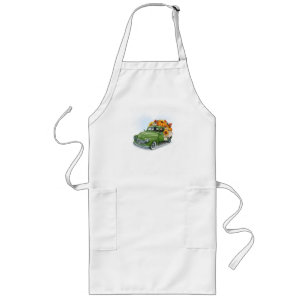 Fall Harvest in a Green Truck  Long Apron