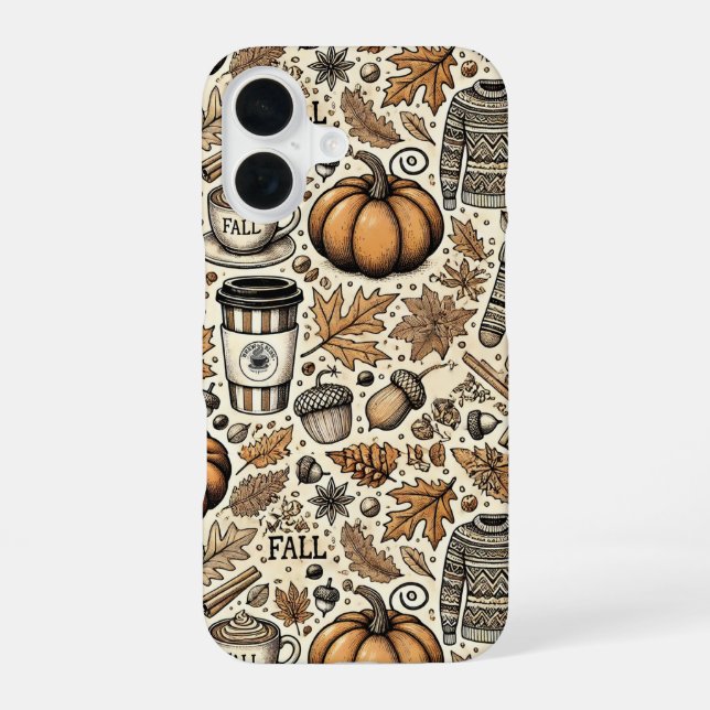 Fall Harvest iPhone 16 Case (Back)