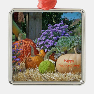 Fall Harvest Metal Ornament