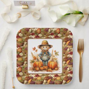 Fall Harvest Paper Plate