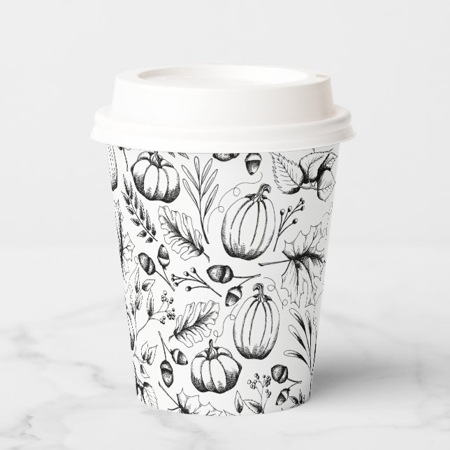 Fall Harvest Pumpkin Paper Cups (Front)