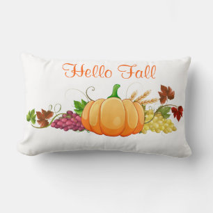 Fall Harvest Pumpkin Throw Pillow