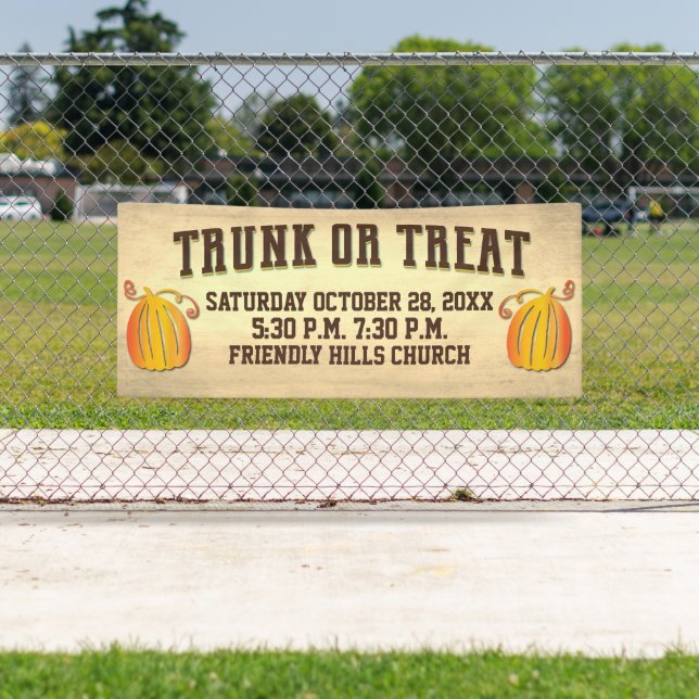 Fall Harvest Pumpkin Trunk or Treat Event Banner (Insitu)