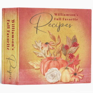Fall Harvest Pumpkins Thanksgiving Family Binder