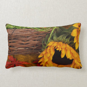 Fall Harvest Sunflowers Lumbar Pillow