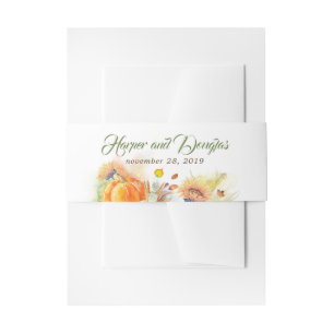 Fall Harvest Wedding Invitation Belly Band
