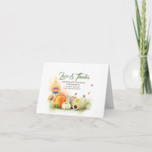 Fall Harvest Wedding Thank You Card