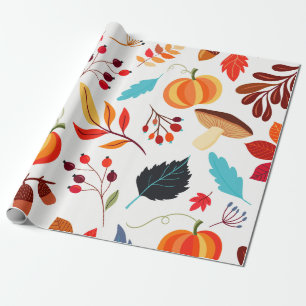 fall harvest wrapping paper