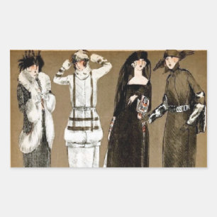Fall Haute Couture 1920s illustration Sticker