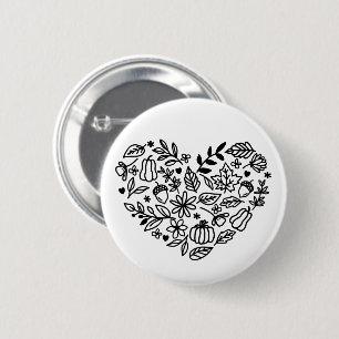 Fall Heart 2 Inch Round Button