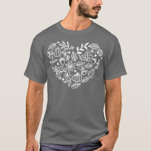 Fall Heart Love Hello Fall Vibes Happy Autumn Than T-Shirt