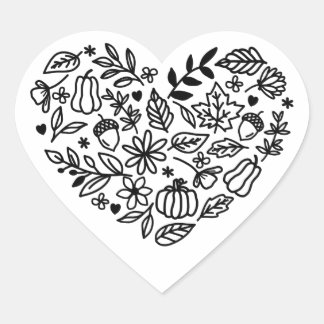 Fall Heart Sticker