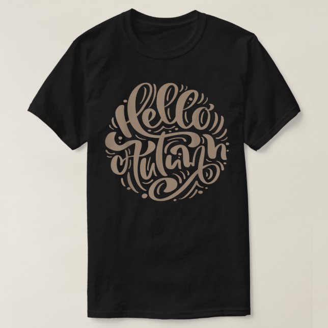 Fall Hello Autumn Womens Graphic  T-Shirt (Design Front)