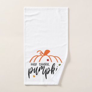 Fall “Hey There, Pumpkin” Hand Towel