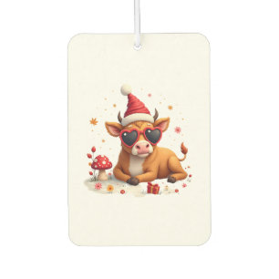 Fall Highland Cow Pumpkin Bow Christmas Girls Kids Air Freshener