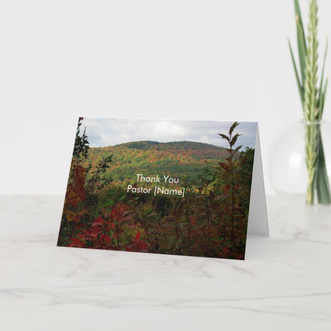 Fall Hills Landscape Pastor Appreciation Card (Front)