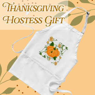 Fall Holiday Pumpkin Vines Halloween Thanksgiving Standard Apron